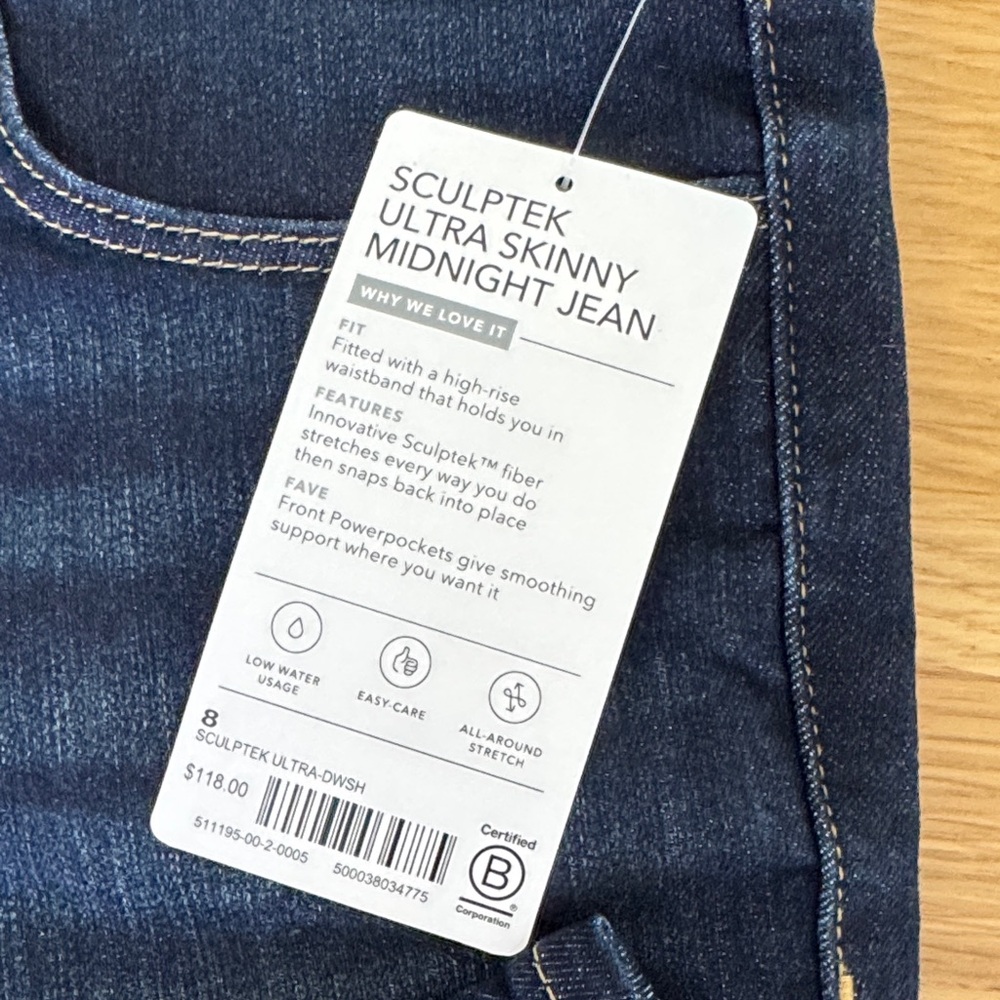 Athleta Sculptek Ultra Skinny Jeans, midnight - Picture 3 of 7